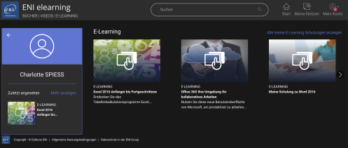 Dashbpard ENI E-Learning